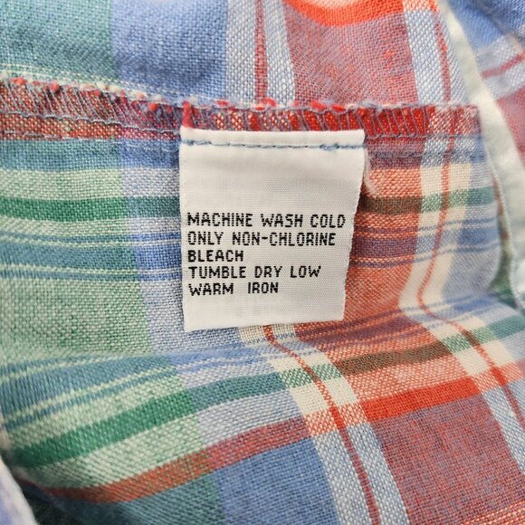 Talbots Shorts Womens Size 14 Multicolor Linen-Cotton Blend Plaid Lightweight - Picture 8 of 16